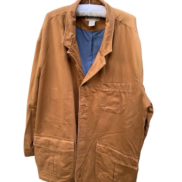 Duluth Trading Co. Mens Brown Work Jacket 2XLT 100% Cotton Shell - Picture 1 of 8
